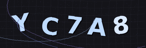 Verification image containing five characters